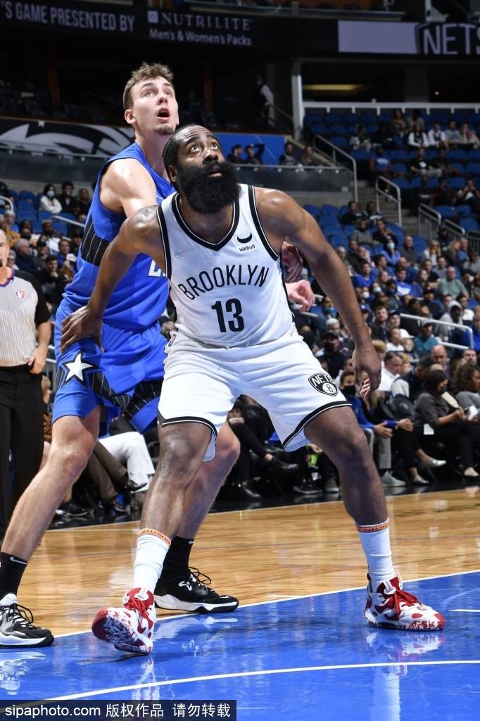 篮网碾压魔术,哈登高光表现 篮网碾压魔术,哈登高光表现